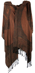 Indischer Schal PAISLEY Coffee