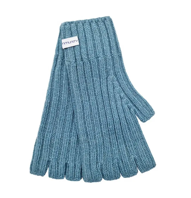 Kaschmir Handschuhe Fingerfrei Dunkle Minze