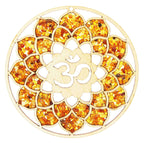 Suncatcher Bernstein 11 cm Om Mandala
