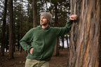 Alpaka Apu Fleece Kapuzenjacke Unisex Waldgrün L