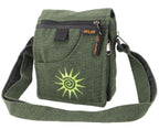 Kleine Schultertasche Sonne Grün