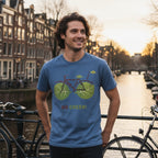 T-Shirt Tree Save Earth Blau L