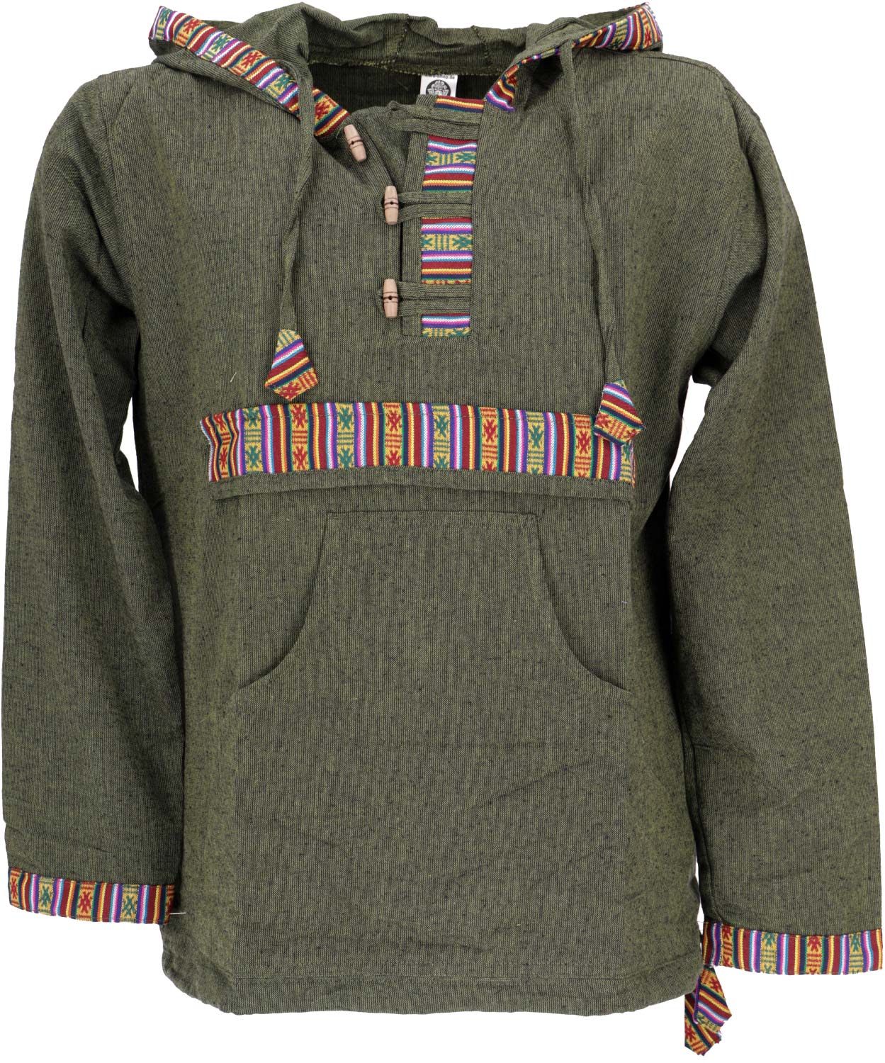 Ethno Freizeit Hoodie 100 % BW Olive L
