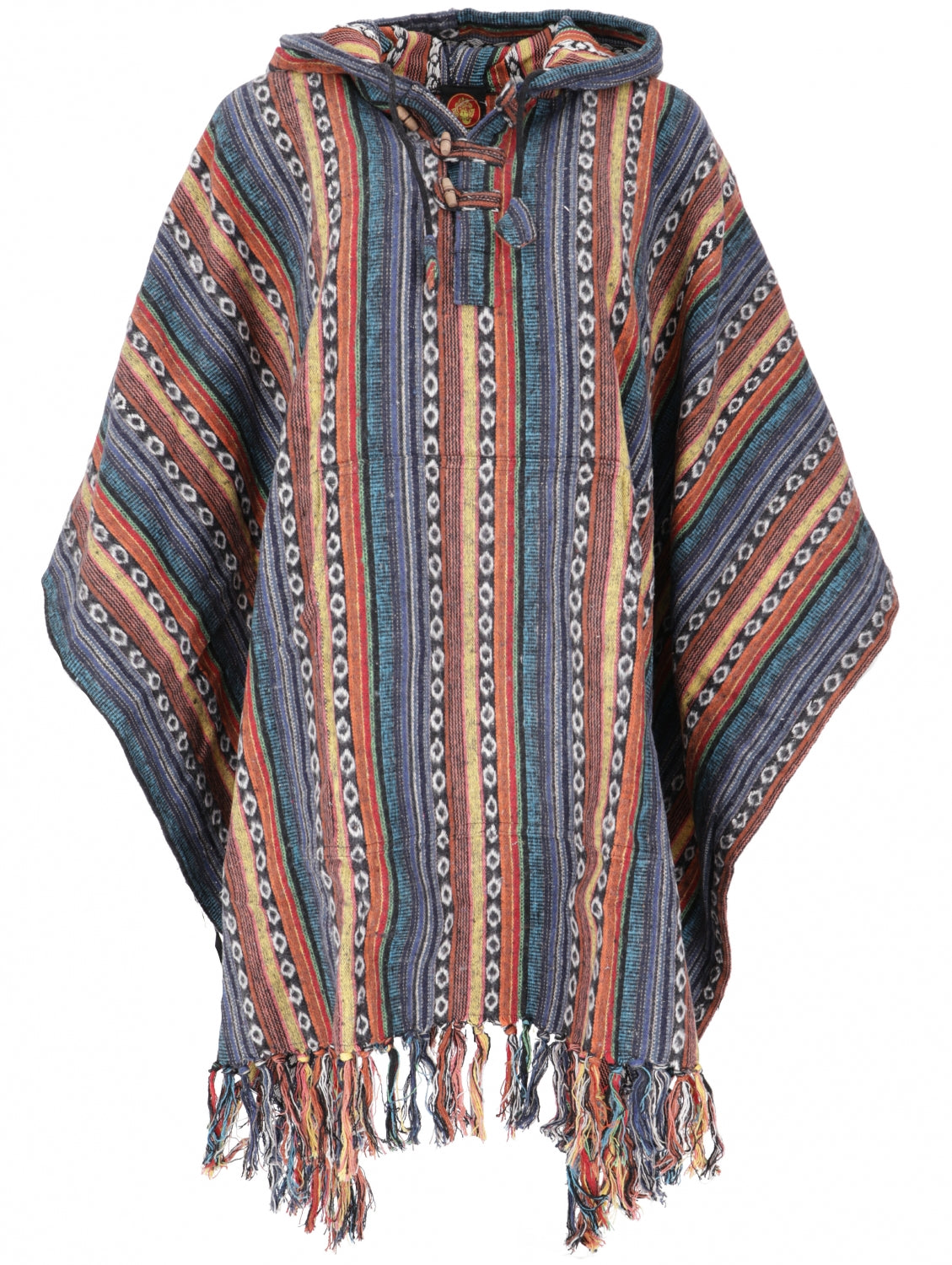 Anden Poncho Blau-Gelb