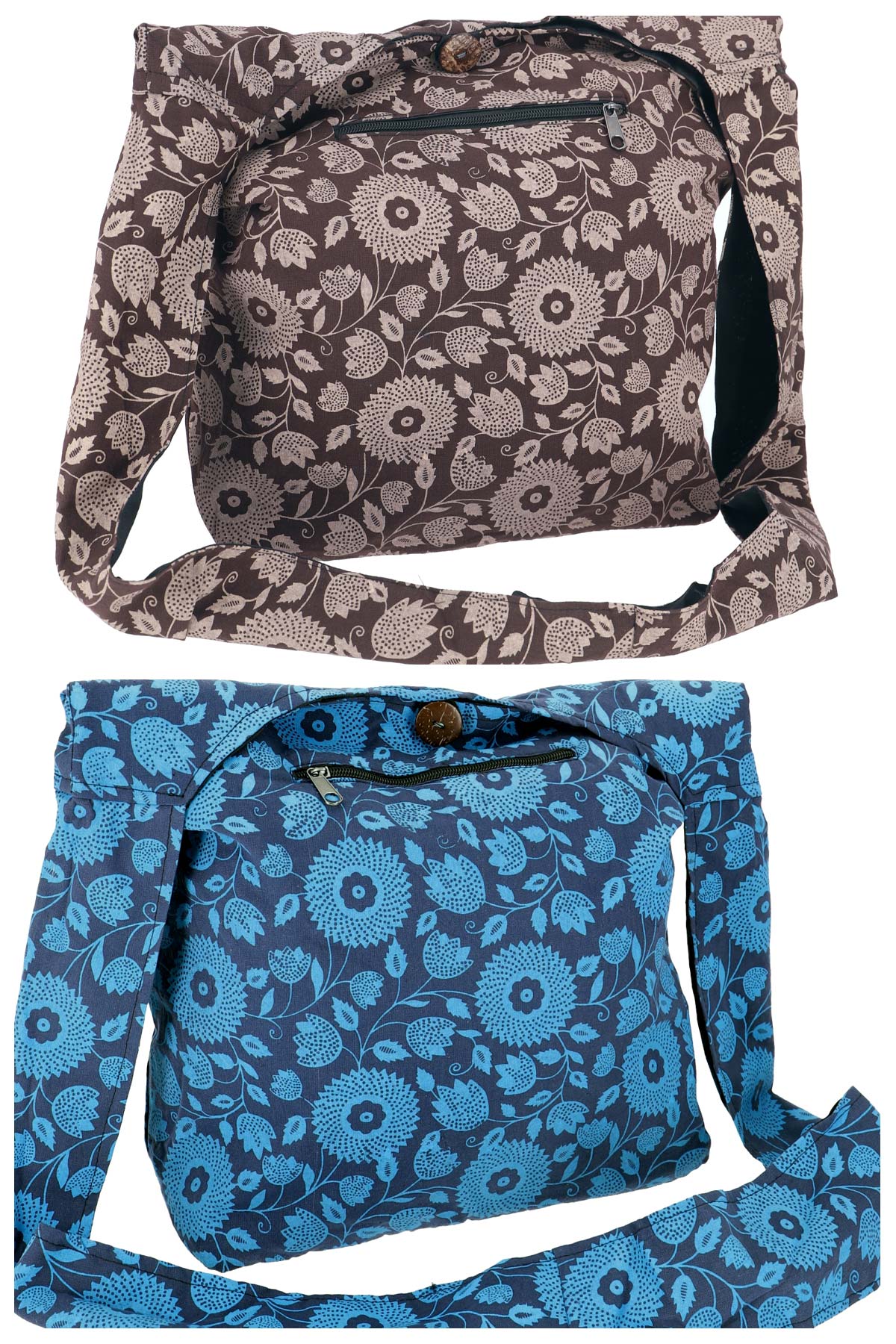 Schulterbeutel Sadhu Flower Blau