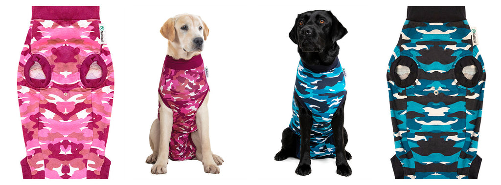 Suitical Recovery Suit® Hund Camouflage Camo Blue 3XS