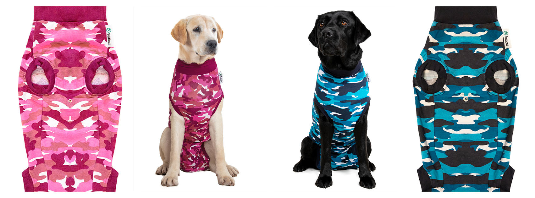 Suitical Recovery Suit® Hund Camouflage Camo Blue 3XS