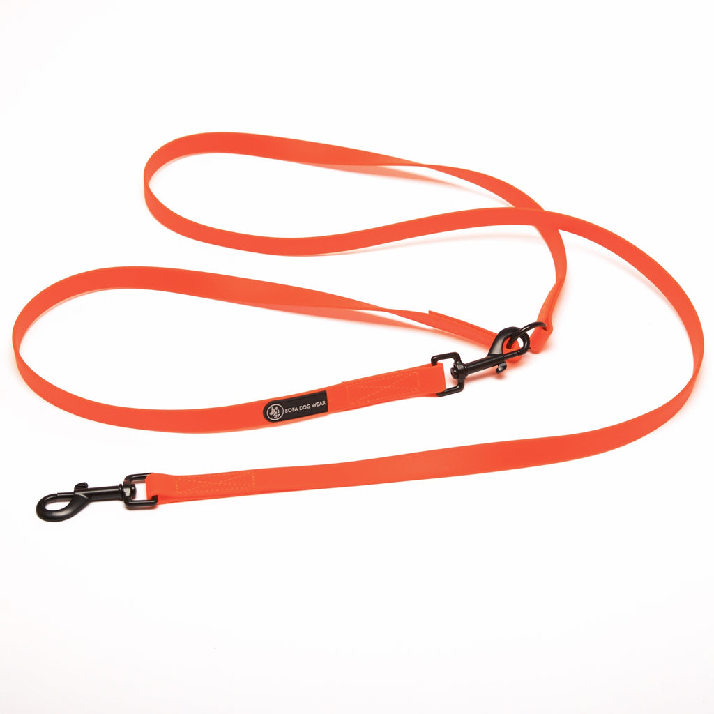 Verstellbare BioThane®-Leine bunt 225 cm Neon Orange S
