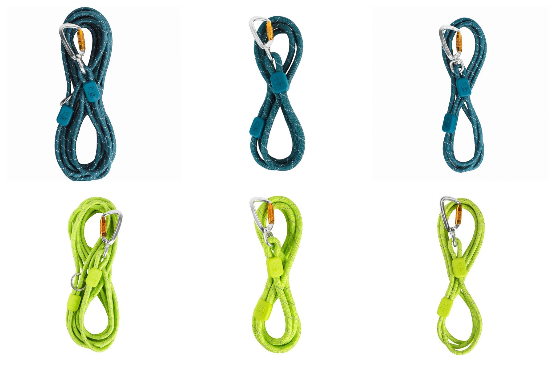 Seilleine mit Schraubkarabiner Limette 180 cm x 8 mm