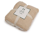 Kuscheldecke Lammfelloptik Hellbeige