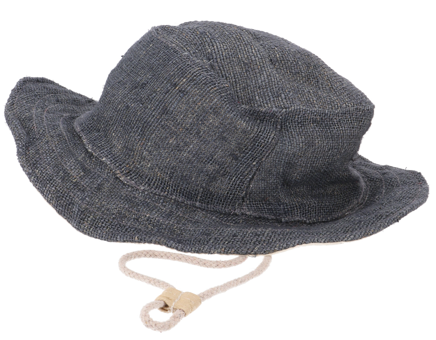 Sommerhut aus Hanf Dunkelgrau