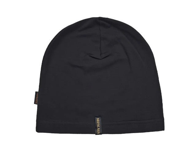 Bio-Baumwoll Fleece-Beanie Schwarz