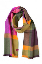 Alpaka Schal Baby Cuadro Khaki-Pink