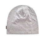Bio-Baumwoll Fleece-Beanie Hellgrau meliert