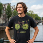 T-Shirt Tree Save Earth Schwarz L
