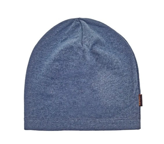 Bio-Baumwoll-Beanie French Terry Blau