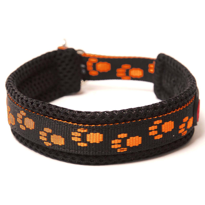 Zugstopphalsband Paw 20 mm Neon Orange S1