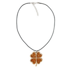 Suncatcher Collier Bernstein + Birke Glücksklee