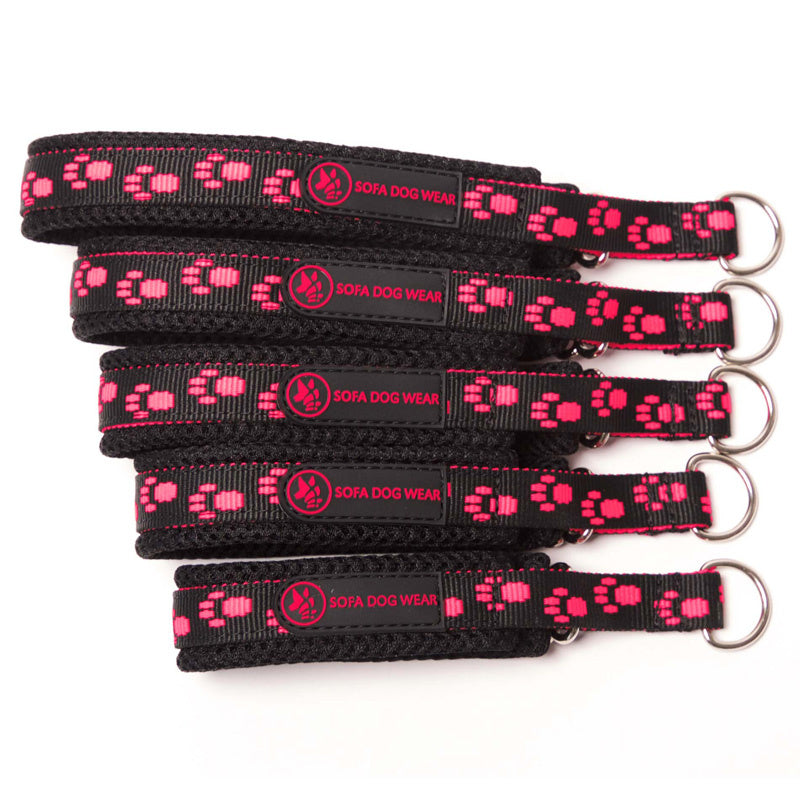 Zugstopphalsband Paw 20 mm Neon Rosa S1