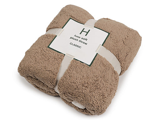 Kuscheldecke Lammfelloptik Beige