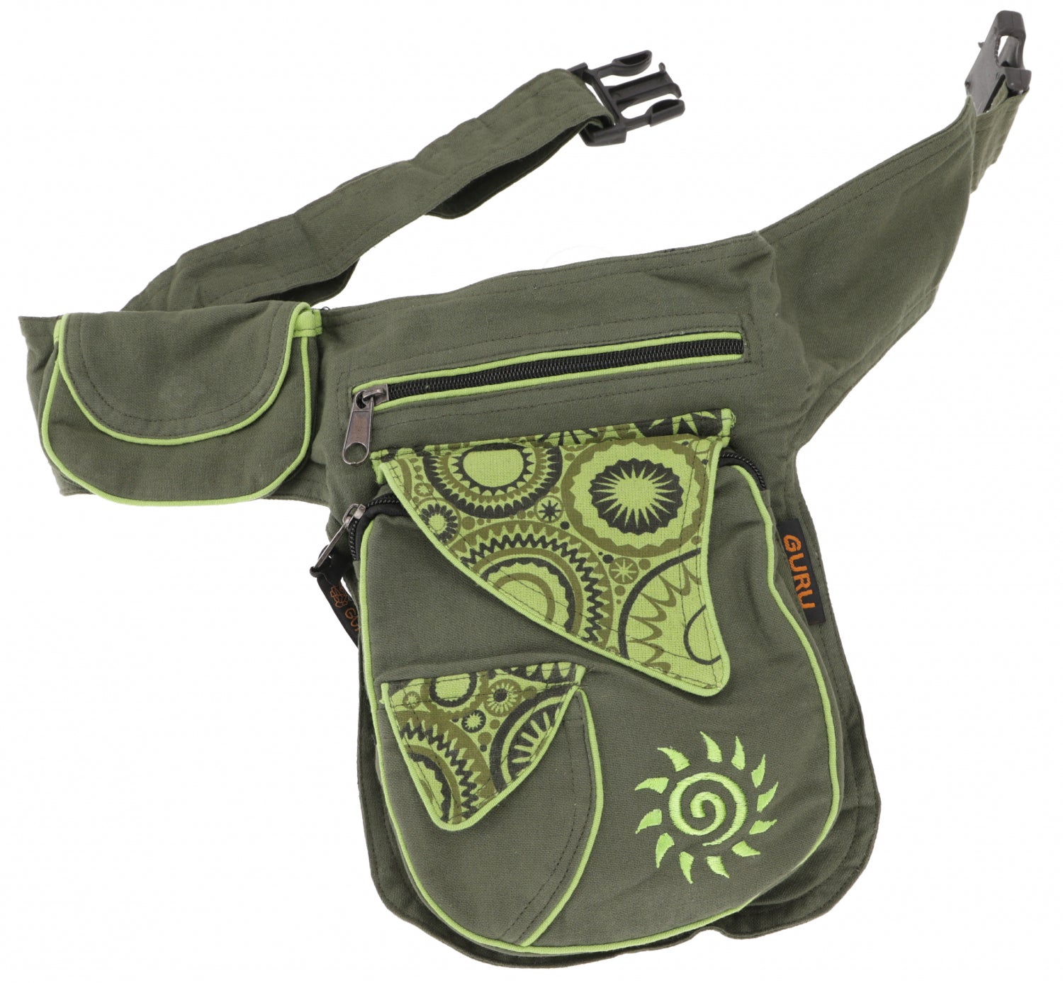 Goa Patchwork Sidebag SONNE Olive