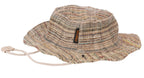 Sommerhut aus Hanf Natur gestreift