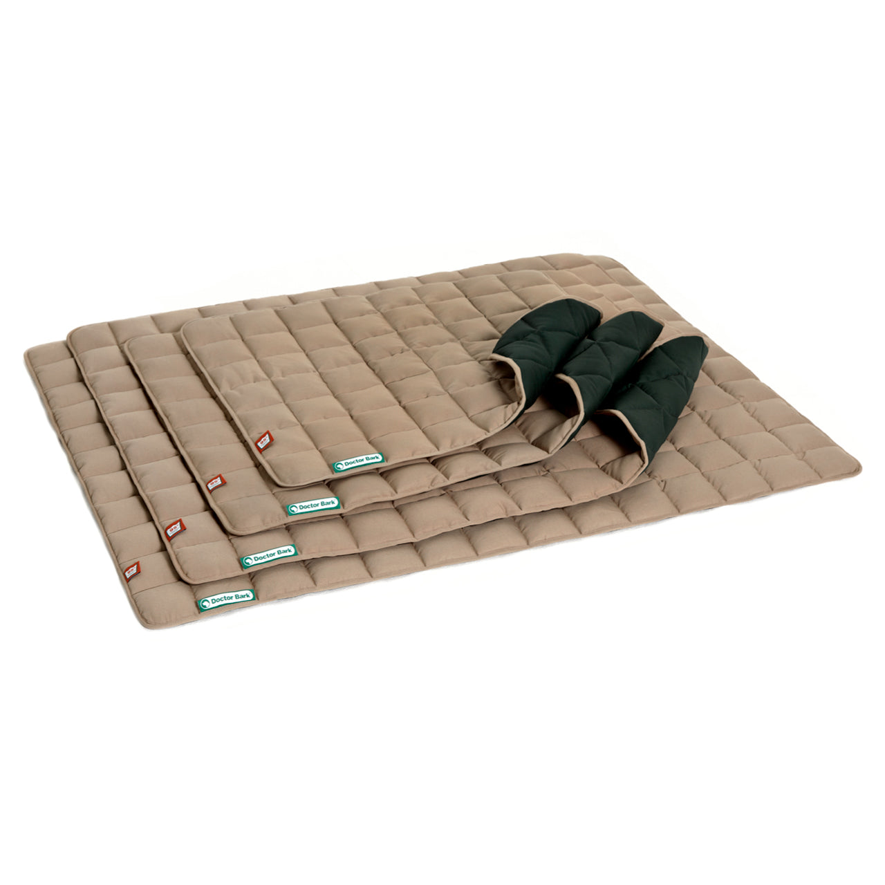 Doctor Bark Steppdecke Caramel/Moosgrün S