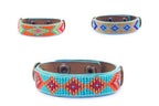 Perlen Leder Armband Tiger Lily (orange*braun*türkis)
