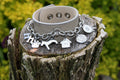 Lederarmband Charms Schwarz