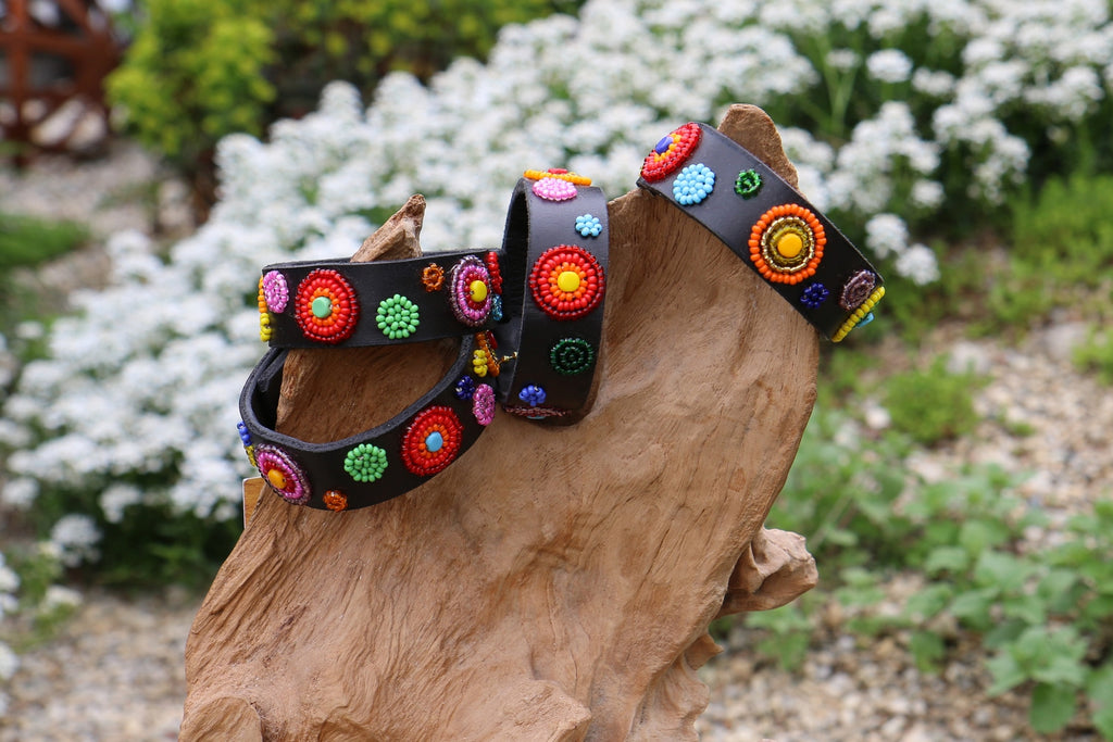 TKC Lederarmband mit Perlen Leopard S