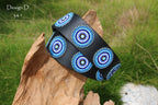 TKC Gürtel Blue & Brown Circles 34"