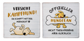 Schmunzelschilder Hund quadratisch Hundefan