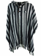 Anden Poncho Grau-Schwarz
