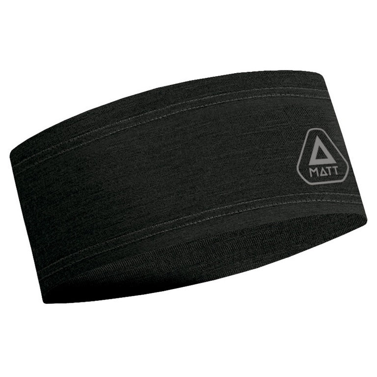 MATT Merino Stirnband Schwarz