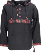 Ethno Freizeit Hoodie 100 % BW Schwarz L