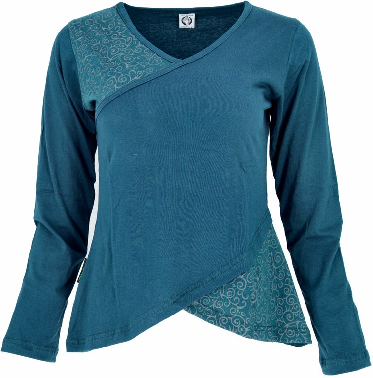 Langarm Boho-Shirt L