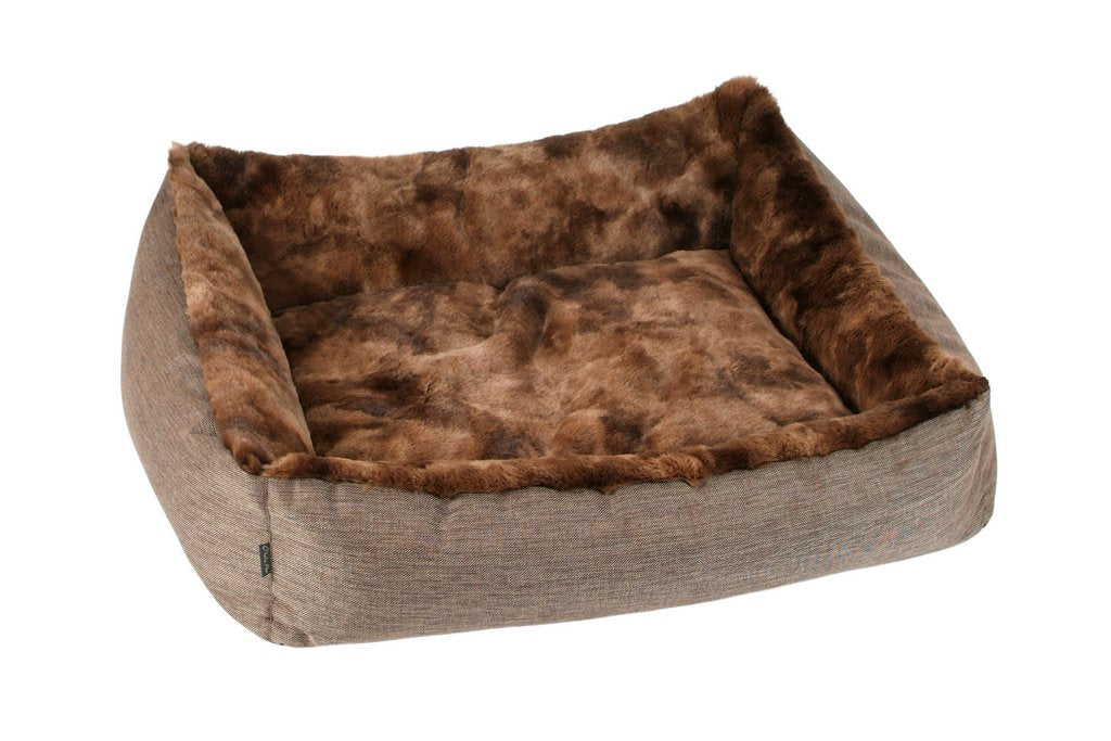 Orthopädisches Fellbett Braun L