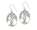 Ohrringe Baum des Lebens 925er oval