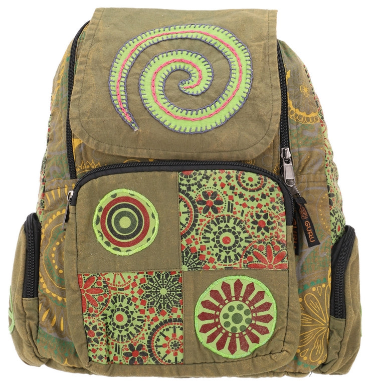 Rucksack Patchwork Grün