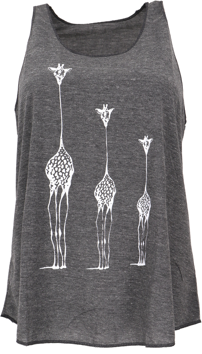 Ethno-Tanktop Giraffen Anthrazit