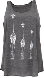 Ethno-Tanktop Giraffen Anthrazit