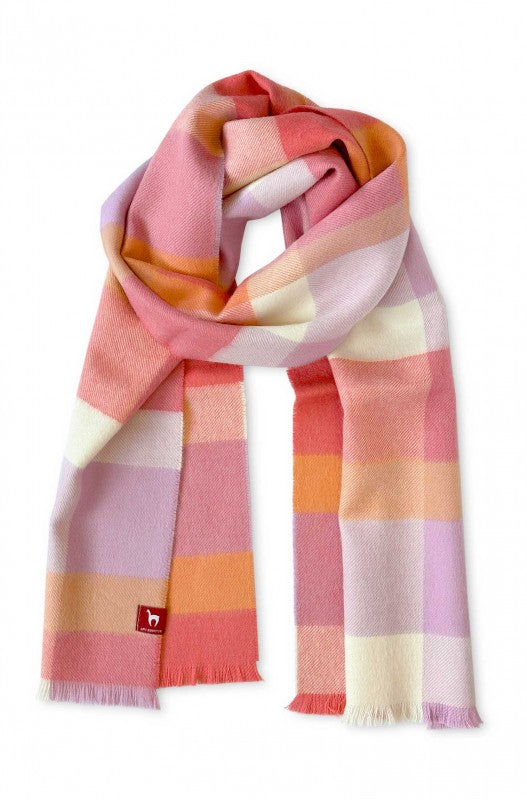 Alpaka Schal Baby Cuadro Peach-Rose