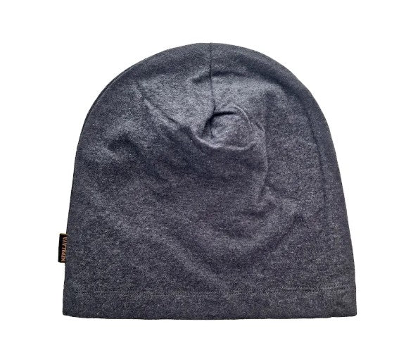 Bio-Baumwoll Fleece-Beanie Anthrazit meliert