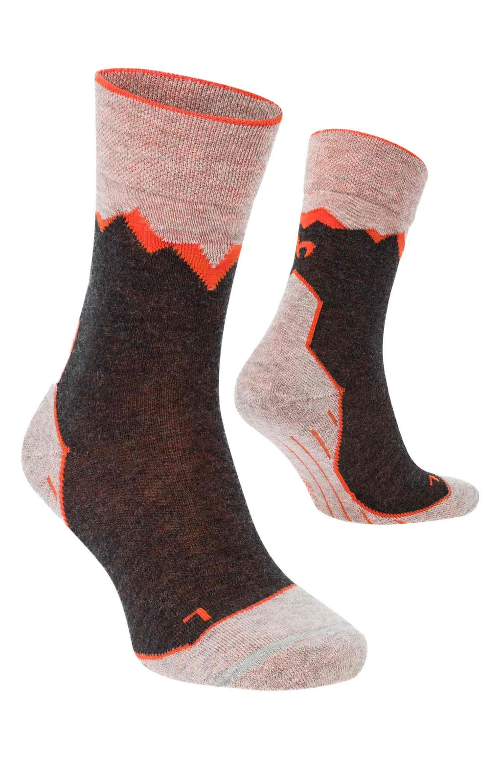 Alpaka Premium Wandersocken Orange 36-38