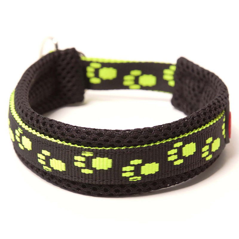 Zugstopphalsband Paw 20 mm Neon Gelb S1