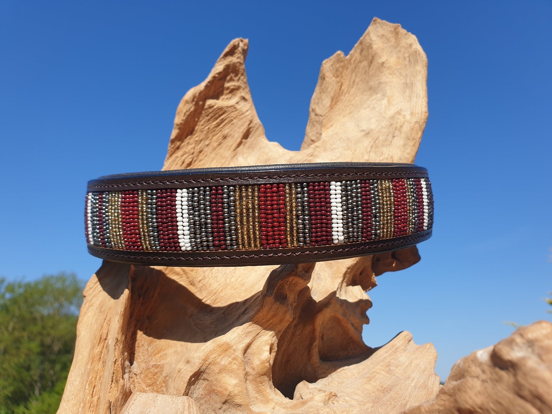 Lederhalsband Amber 40