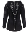 Jacke mit Zipfelkapuze bestickt Blau L