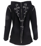 Jacke mit Zipfelkapuze bestickt Blau L