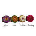 Perlen-Leder-Zier-Button Jaipur S