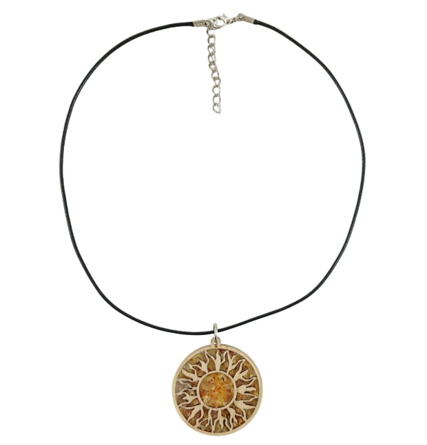 Suncatcher Collier Bernstein + Birke Sonne
